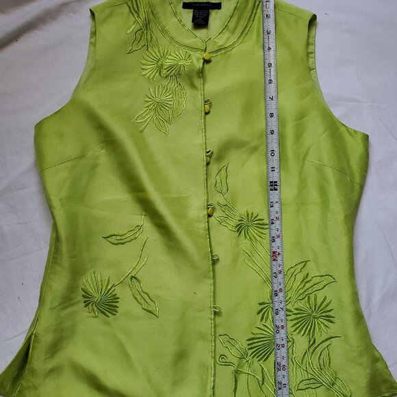 Anne Carson silk sleeveless lined blouse sz M - Picture 2 of 6
